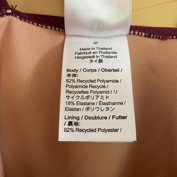 NWT J. Crew Ruched V-Neck One-Piece Swimsuit in Iris Purple Sz 2 - Picture 6 of 10